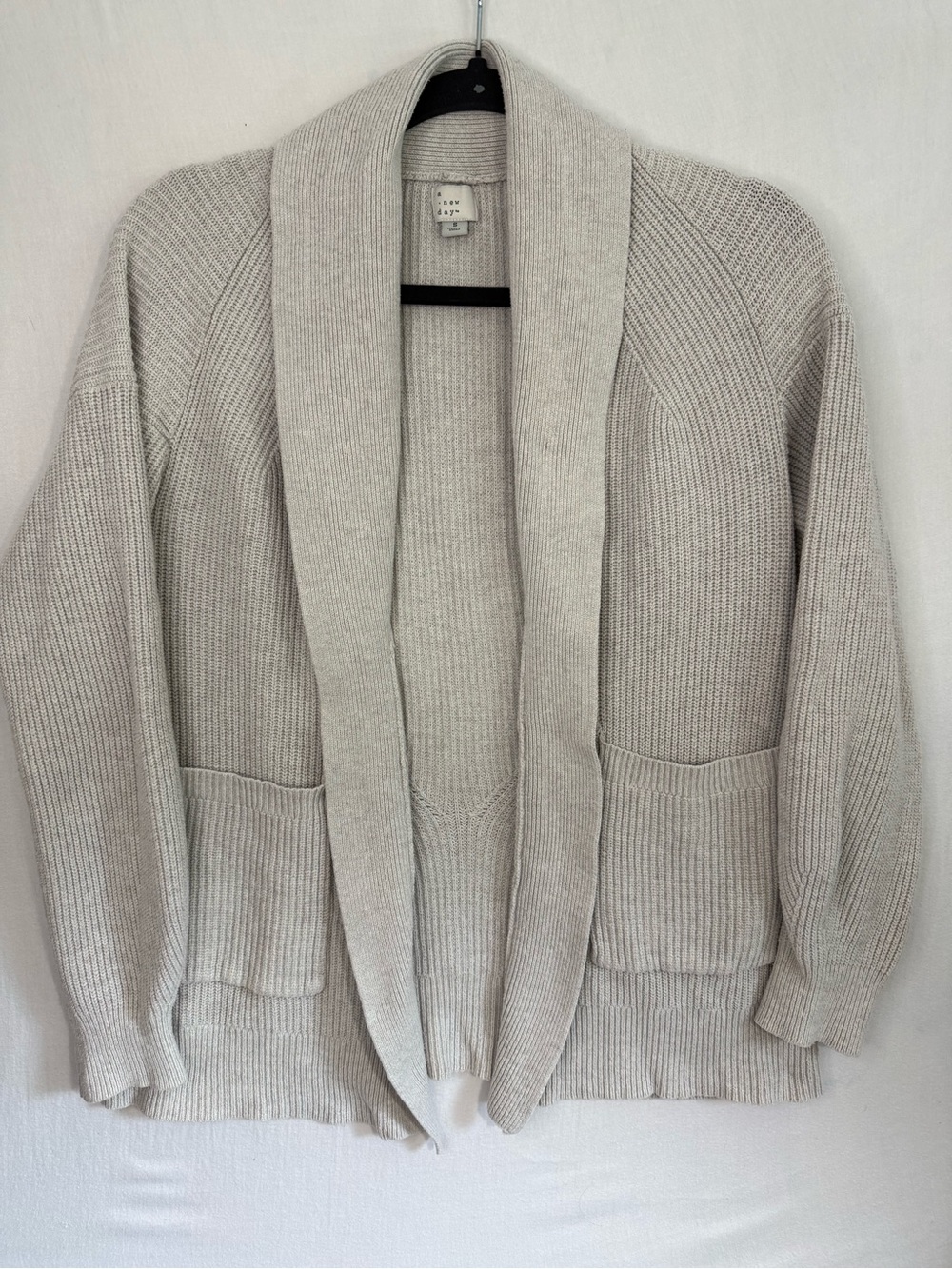 A new day Neutral Beige open front Cardigan Size S